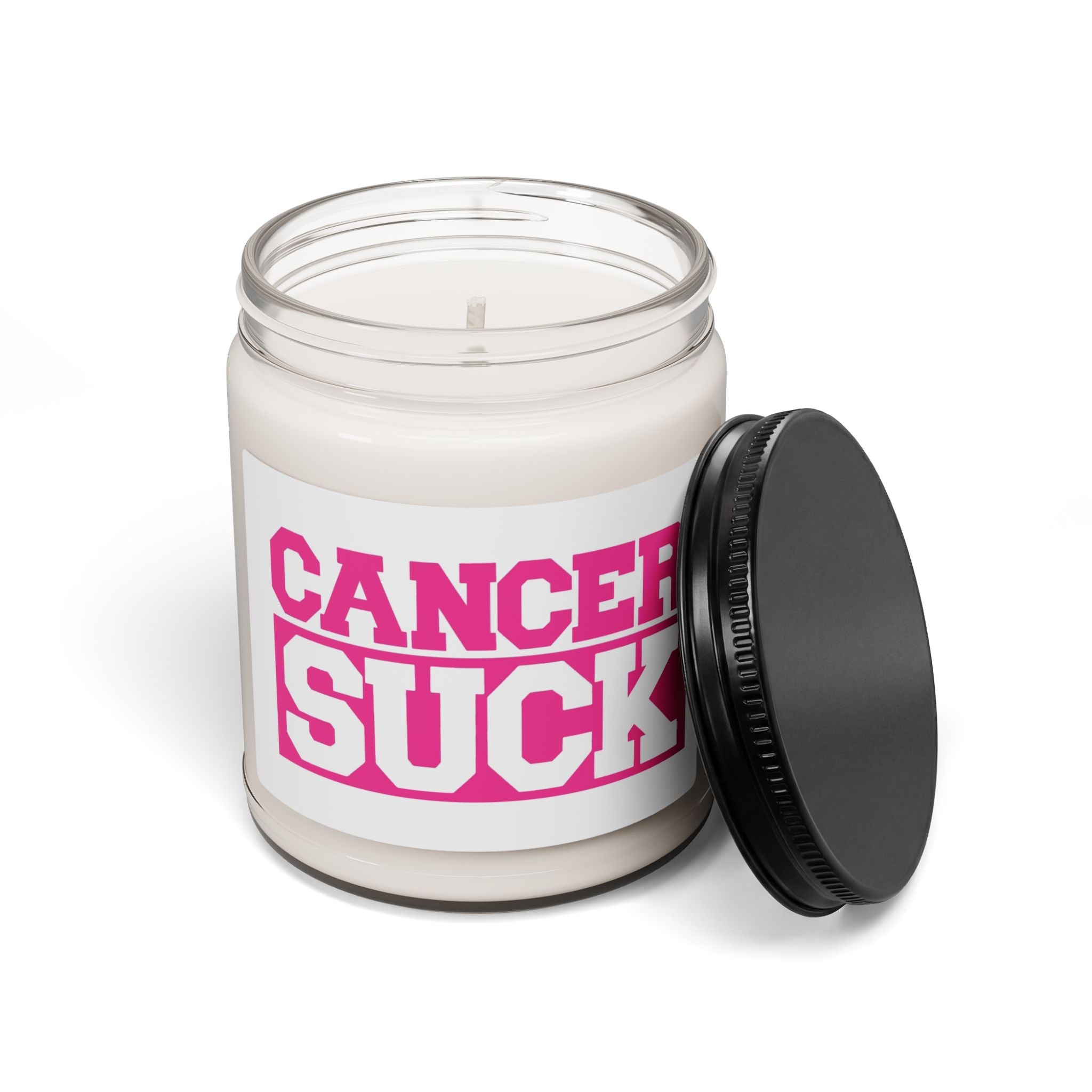 Cancer Suck Scented Soy Candle — 9oz Pink Awareness Gift