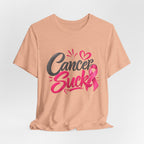 Breast Cancer Awareness Tee — "Cancer Sucks" Pink Ribbon Shirt