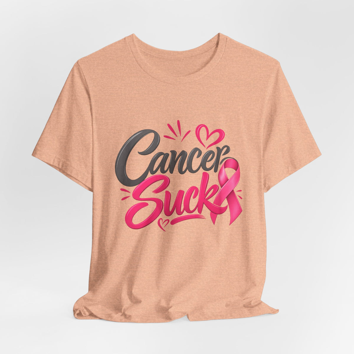Breast Cancer Awareness Tee — "Cancer Sucks" Pink Ribbon Shirt