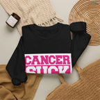 Cancer Suck Crewneck Sweatshirt — Pink Awareness Pullover for Survivors & Supporters