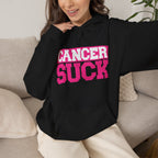 Cancer Suck Hoodie — Bold Pink Cancer Awareness Pullover