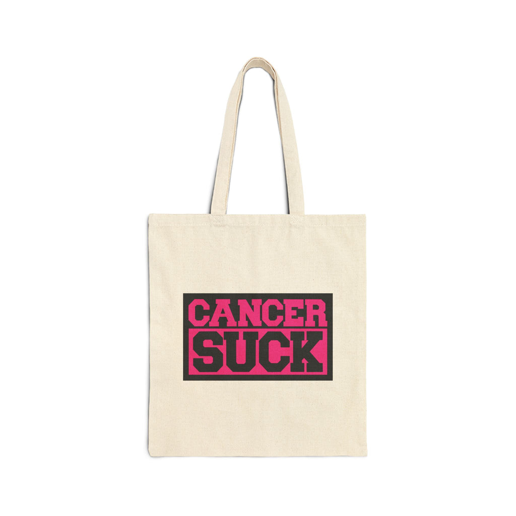 Cancer Suck Canvas Tote — Pink Advocacy Reusable Bag
