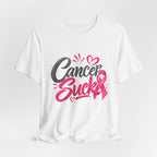 Breast Cancer Awareness Tee — "Cancer Sucks" Pink Ribbon Shirt