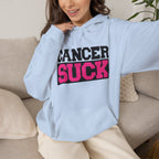 Cancer Suck Hoodie — Pink Awareness Support Pullover