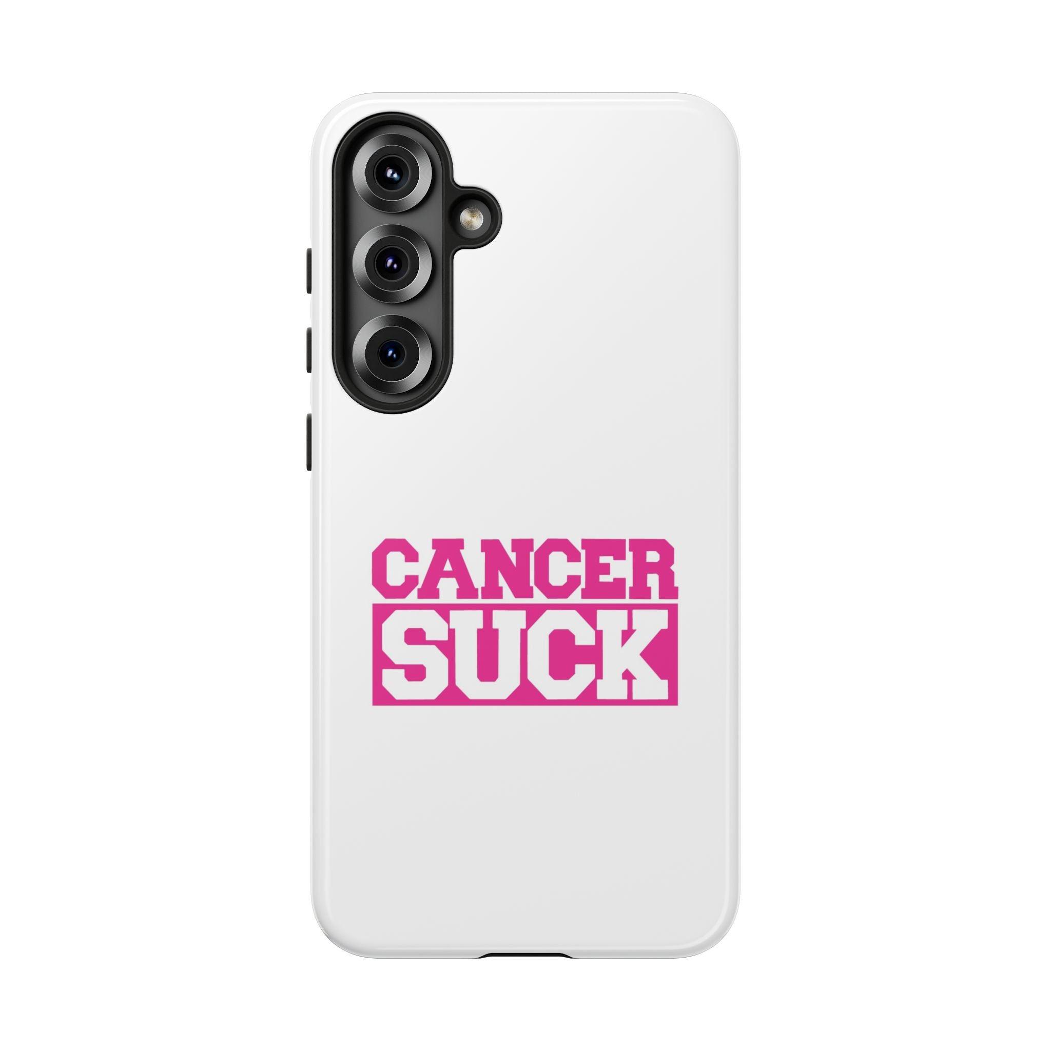 Phone Case — "CANCER SUCK" Pink Awareness Tough Case