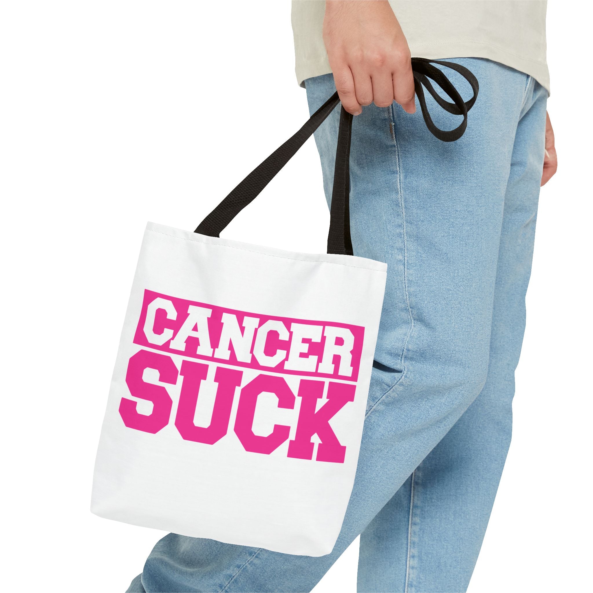 Cancer Suck Pink Awareness Tote Bag