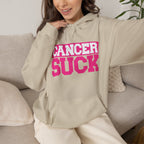 Cancer Suck Hoodie — Bold Pink Cancer Awareness Pullover