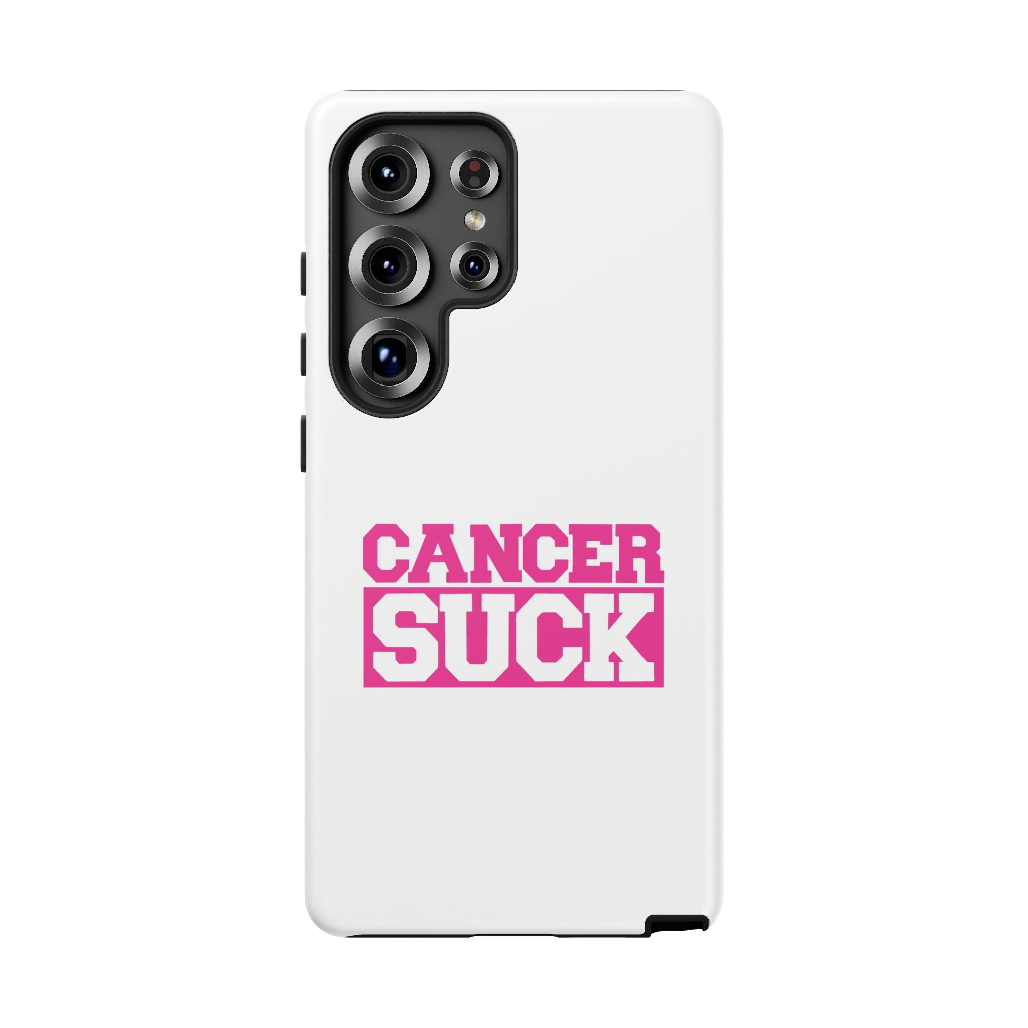Phone Case — "CANCER SUCK" Pink Awareness Tough Case