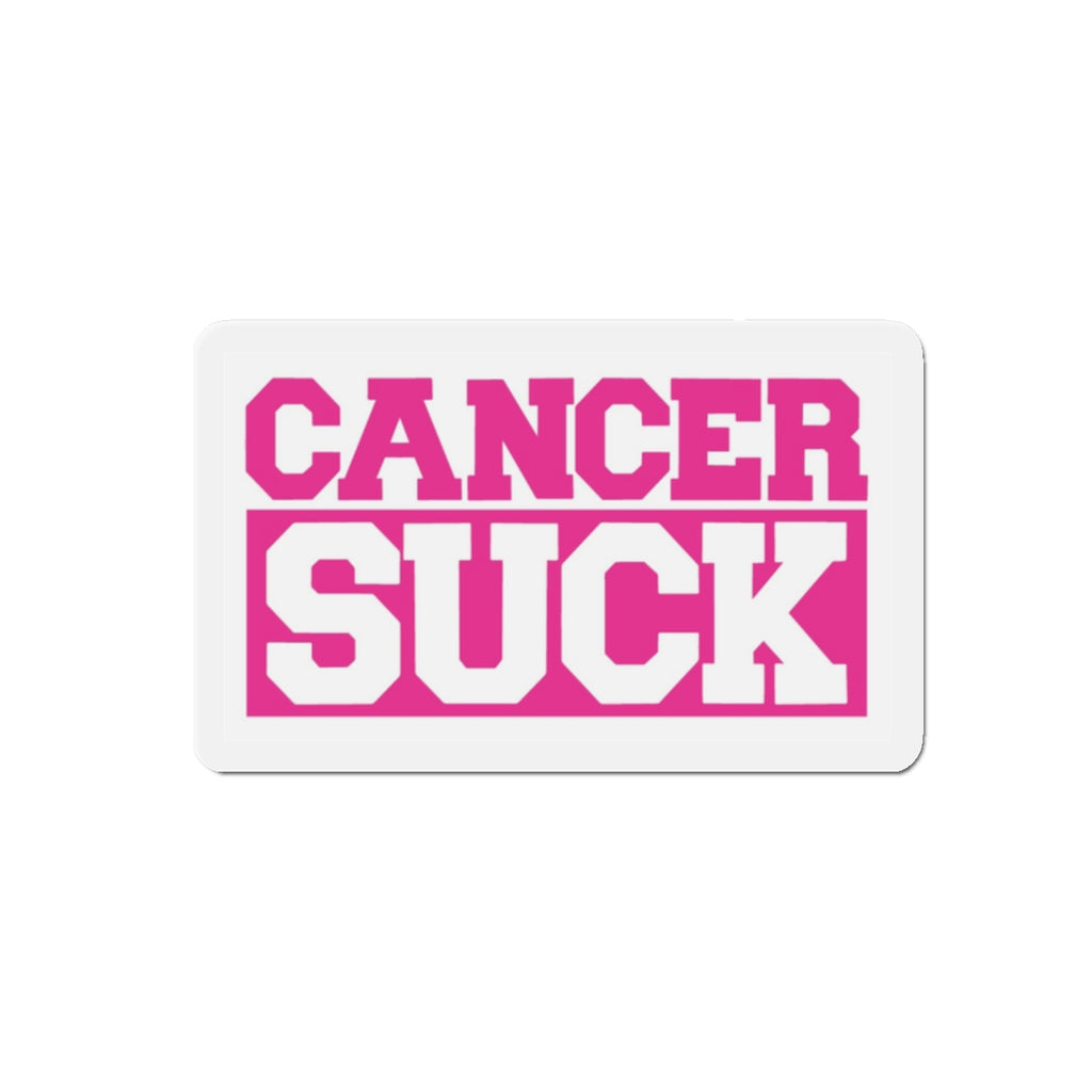 Cancer Suck Die-Cut Magnet — Pink Awareness Refrigerator Magnet
