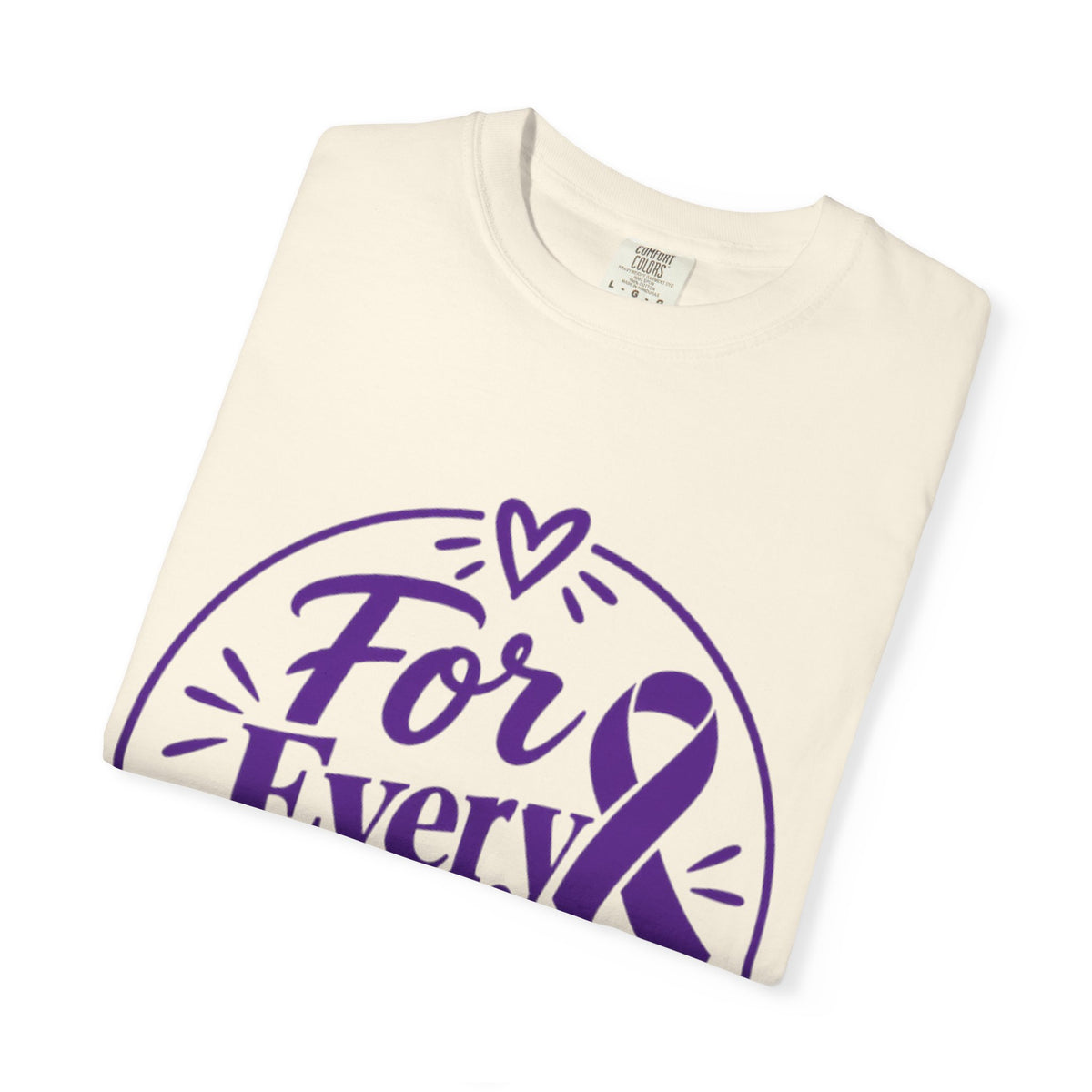 For Every Fighter T-Shirt — Cancer Awareness Purple Ribbon Support Tee
