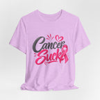 Breast Cancer Awareness Tee — "Cancer Sucks" Pink Ribbon Shirt