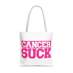 Cancer Suck Pink Awareness Tote Bag