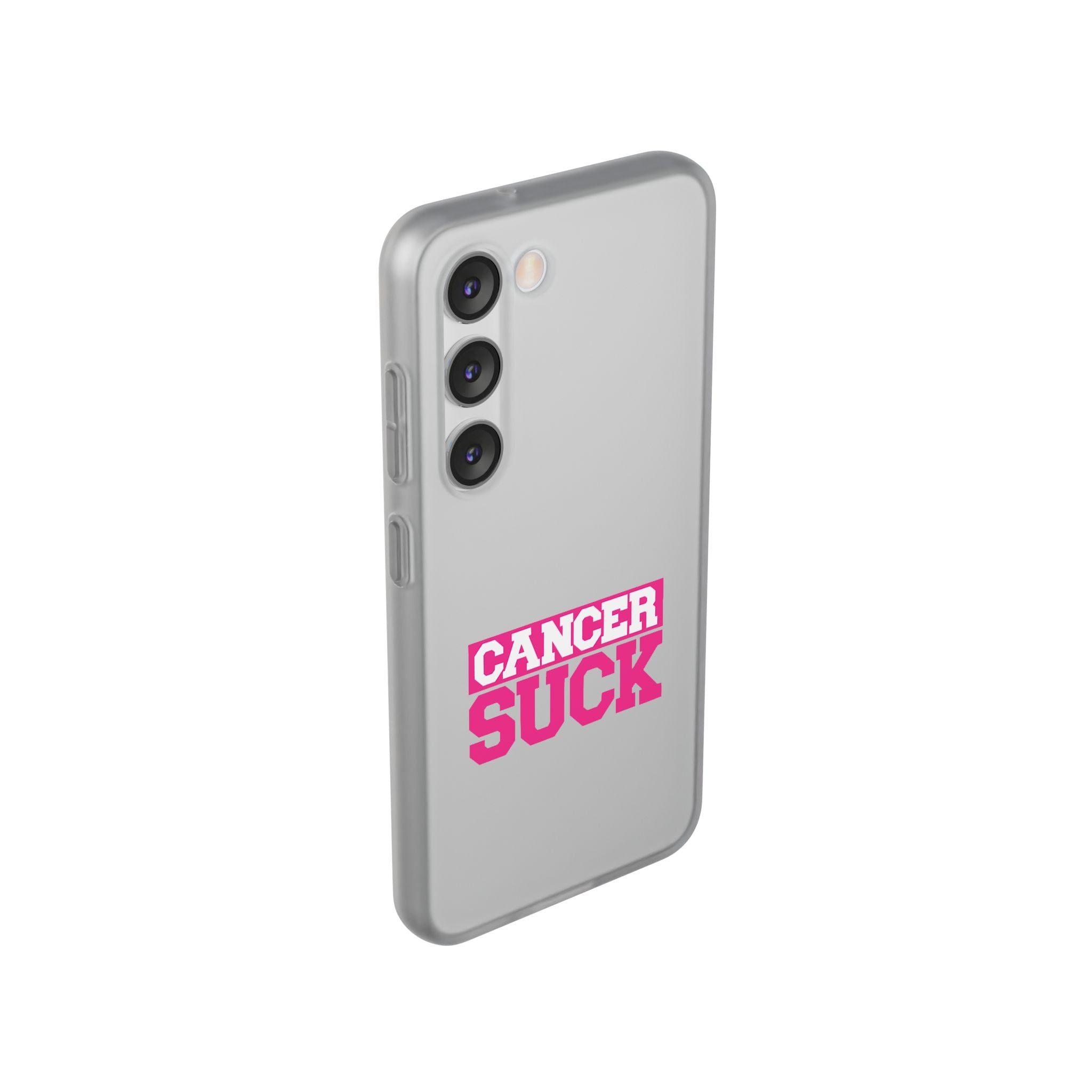 Phone Case — "Cancer Suck" Pink Awareness Flexi Case