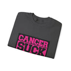 Crewneck Sweatshirt — "Cancer Suck" Bold Pink Awareness Pullover