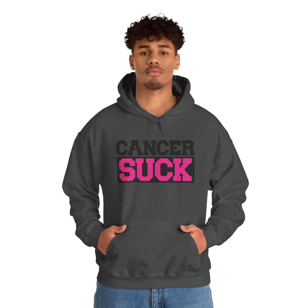 Cancer Suck Hoodie — Pink Awareness Support Pullover