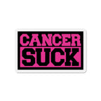 Cancer Suck Die-Cut Magnet — Pink Awareness Ribbon Support Sticker