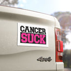 Cancer Suck Car Magnet – Pink Awareness Ribbon Support Sticker