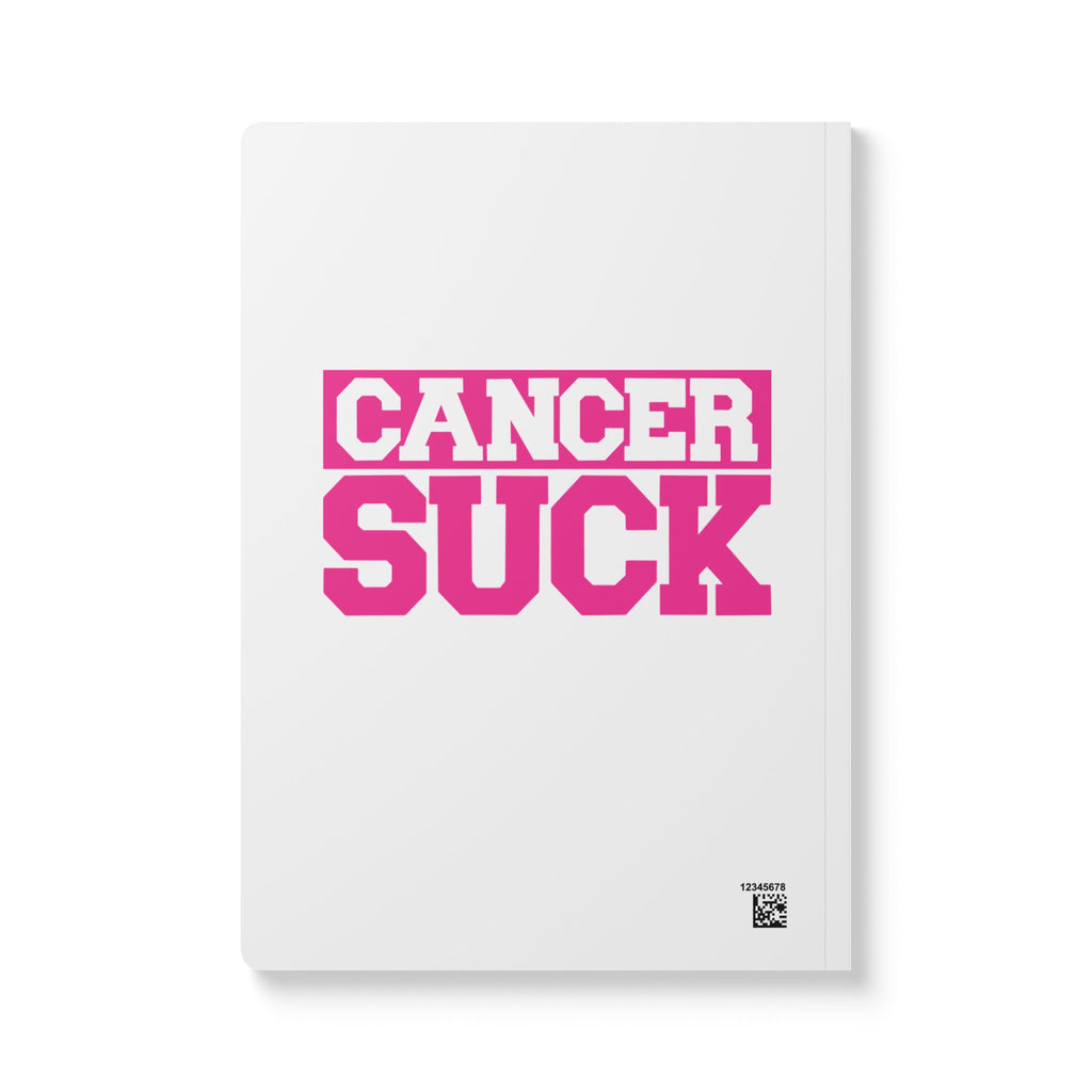 Cancer Suck Softcover Journal — Pink Awareness Notebook with Inside Prints