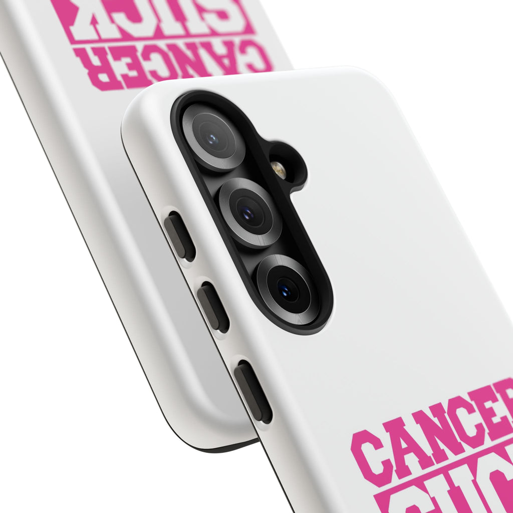 Phone Case — "CANCER SUCK" Pink Awareness Tough Case