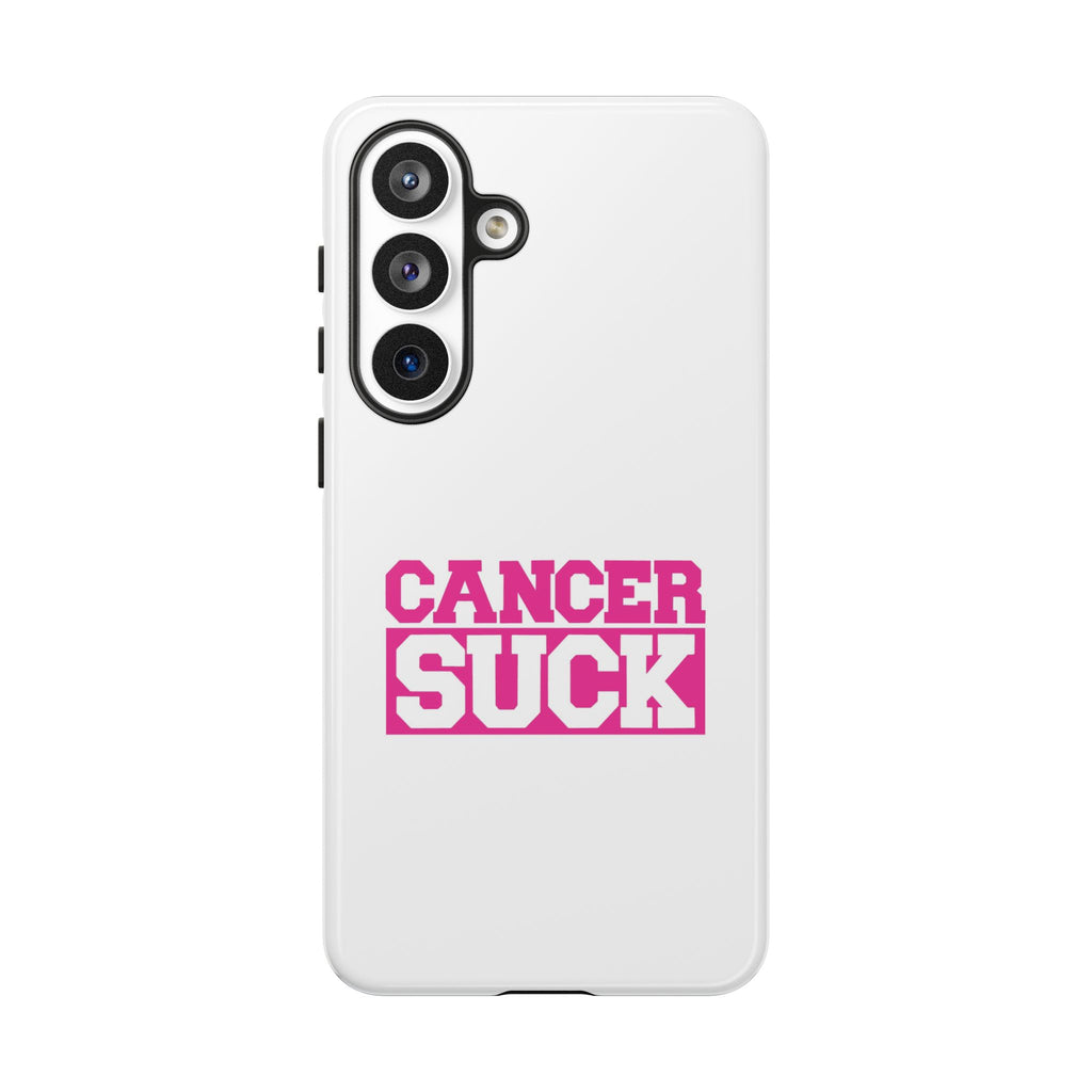 Phone Case — "CANCER SUCK" Pink Awareness Tough Case