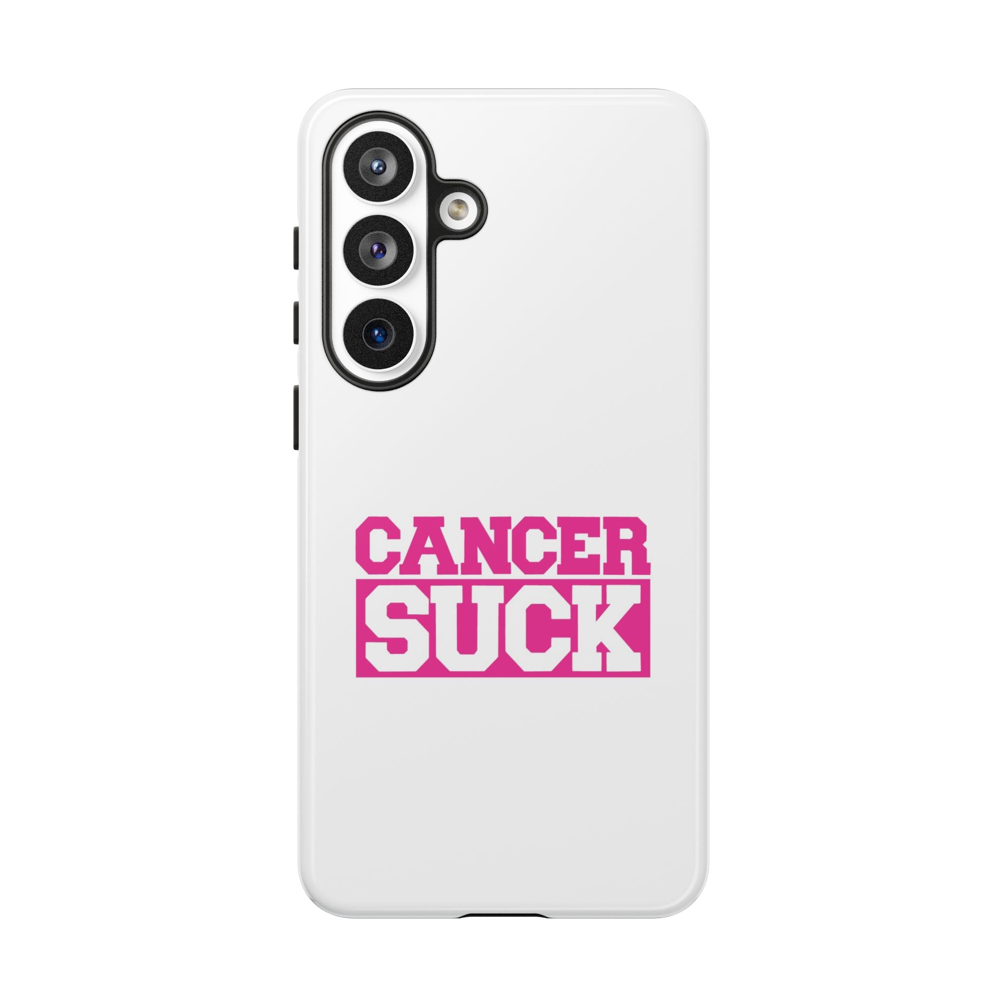 Phone Case — "CANCER SUCK" Pink Awareness Tough Case
