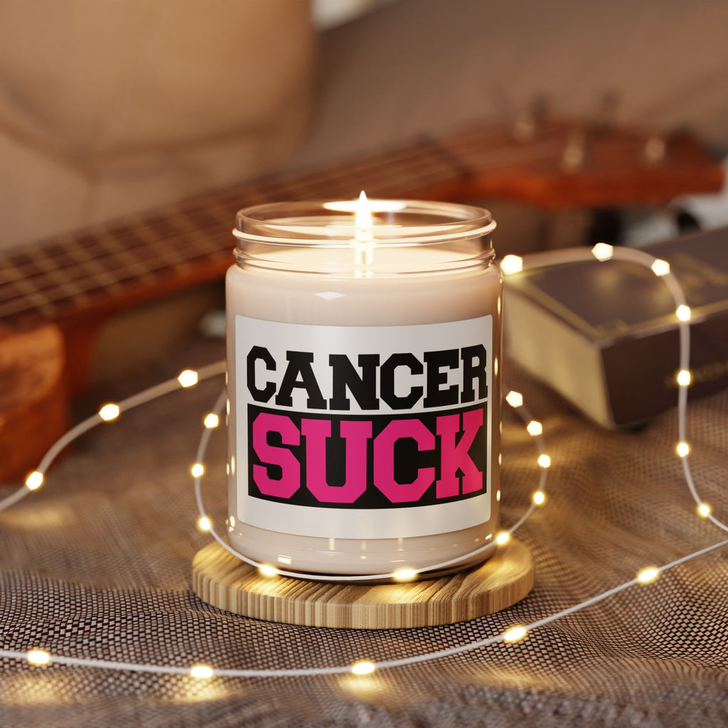 Cancer Suck Soy Candle — 9oz Scented Awareness Candle