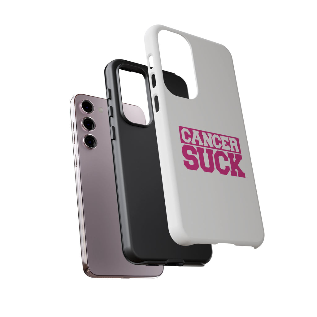 Phone Case - "Cancer Suck" Pink Awareness Tough Case