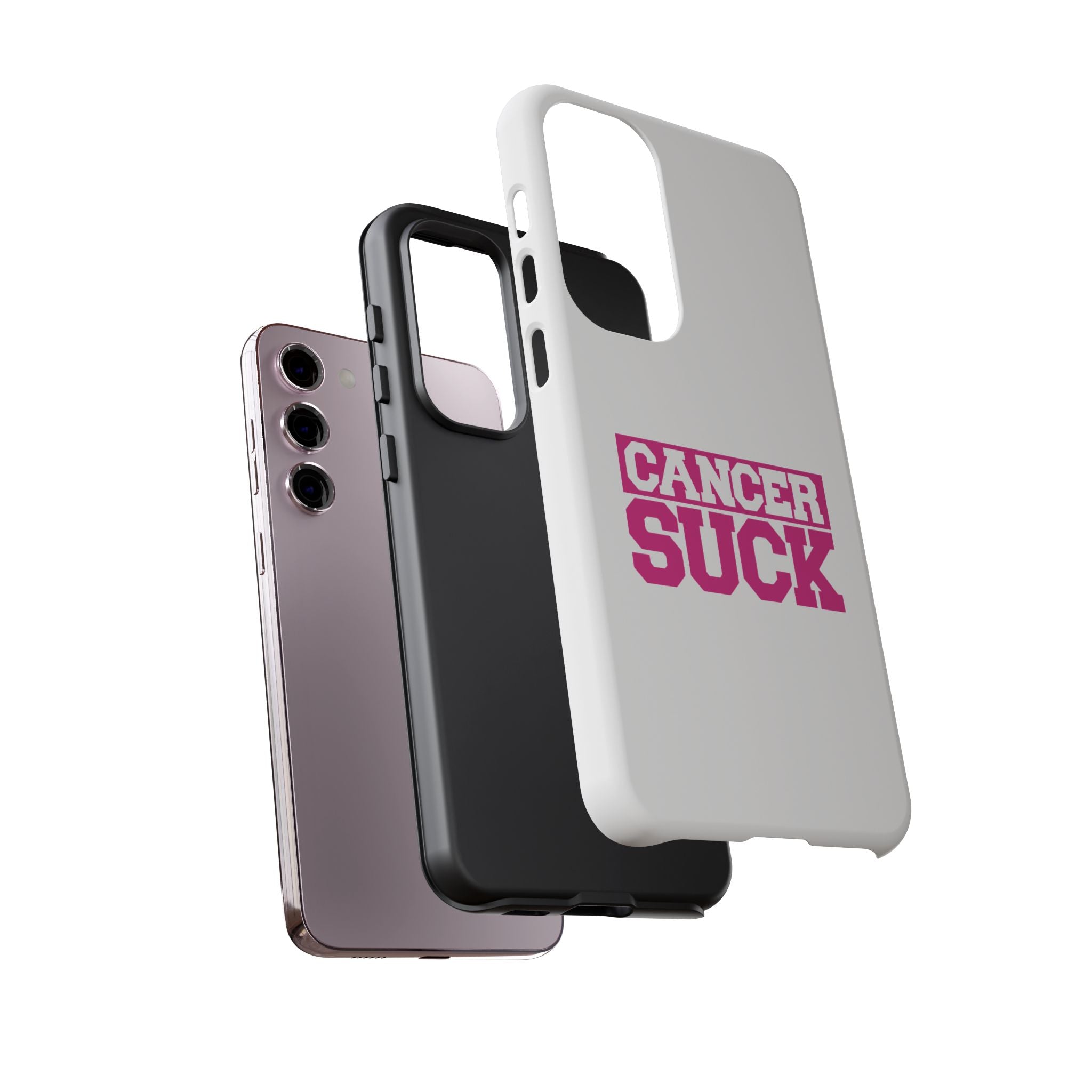 Phone Case - "Cancer Suck" Pink Awareness Tough Case