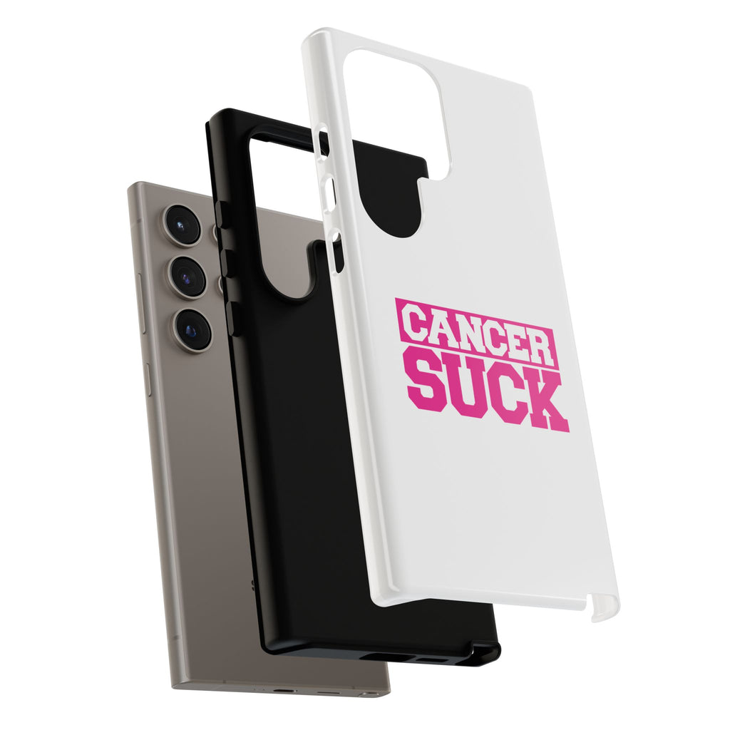 Phone Case - "Cancer Suck" Pink Awareness Tough Case