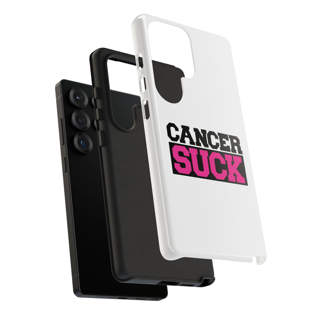 Phone Case — "Cancer Suck" Pink Awareness Tough Case