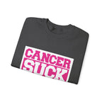 Cancer Suck Crewneck Sweatshirt — Pink Awareness Pullover for Survivors & Supporters