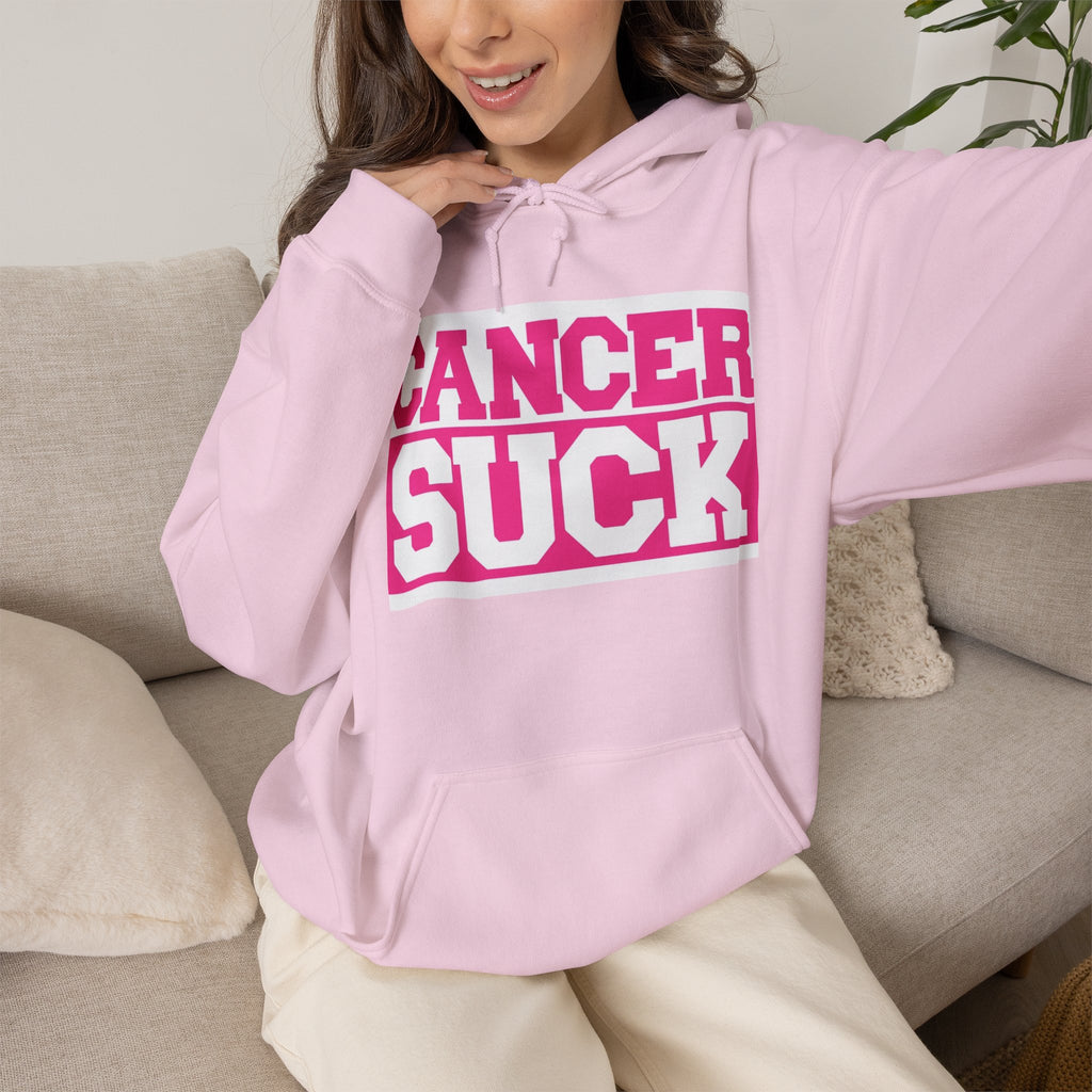 Cancer Suck Hoodie — Bold Pink Breast Cancer Awareness Sweatshirt