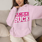 Cancer Suck Hoodie — Bold Pink Breast Cancer Awareness Sweatshirt
