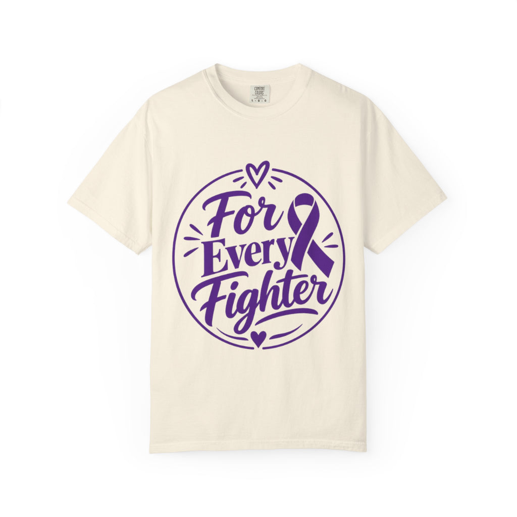 For Every Fighter T-Shirt — Cancer Awareness Purple Ribbon Support Tee