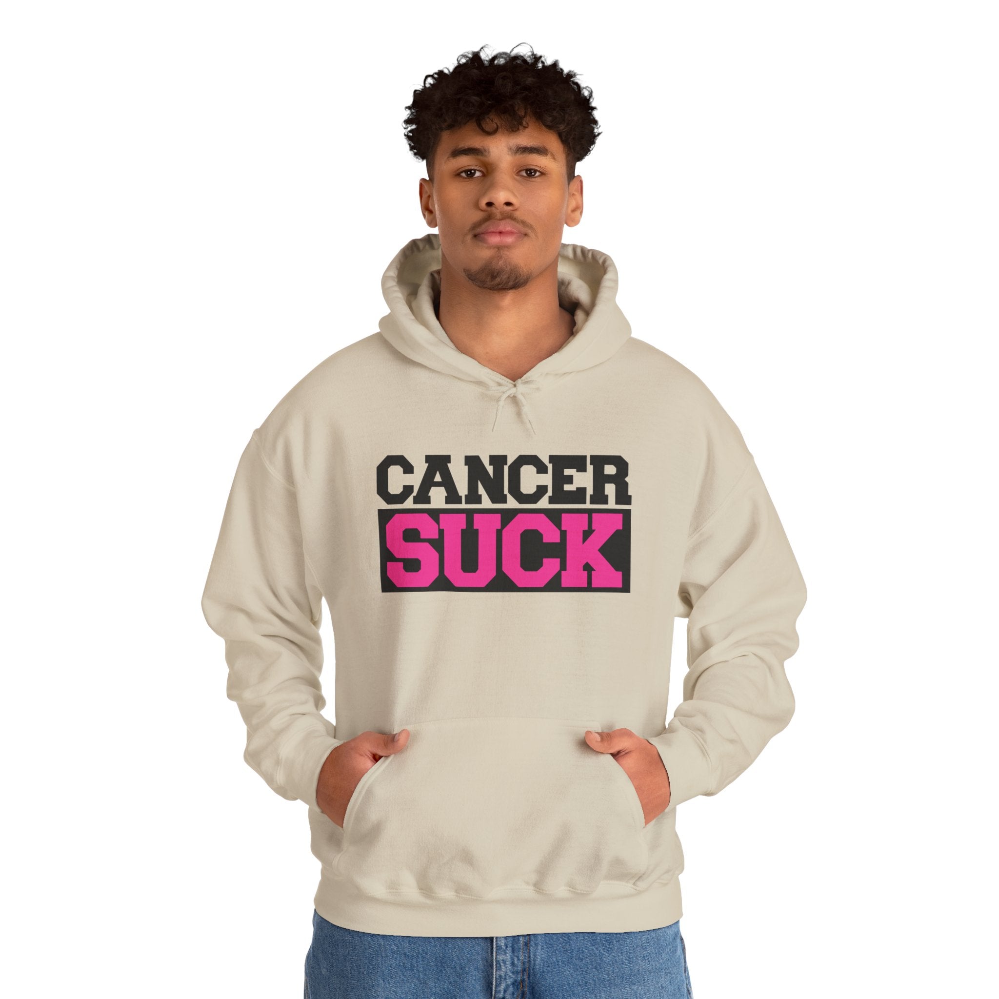 Cancer Suck Hoodie — Pink Awareness Support Pullover