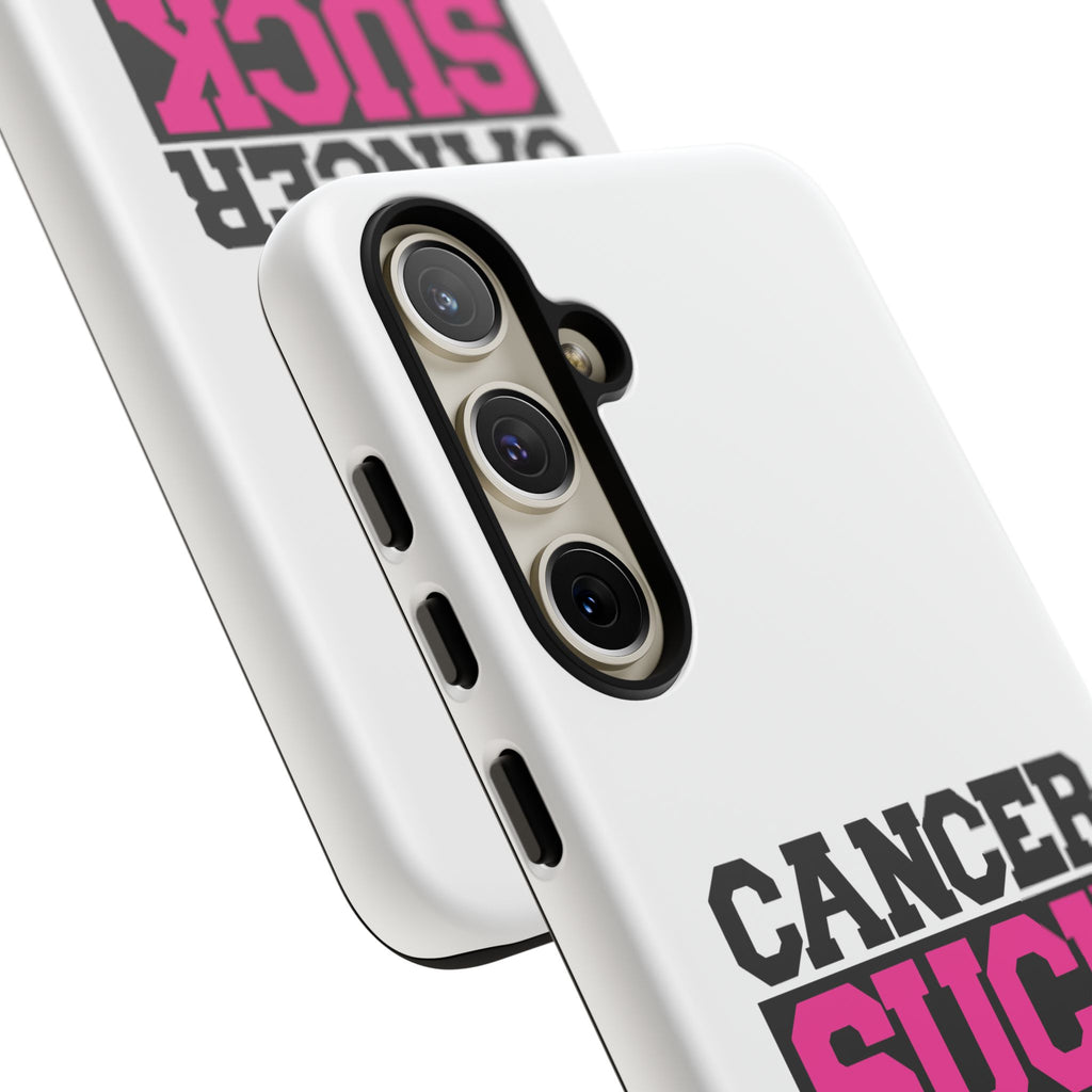Phone Case — "Cancer Suck" Pink Awareness Tough Case
