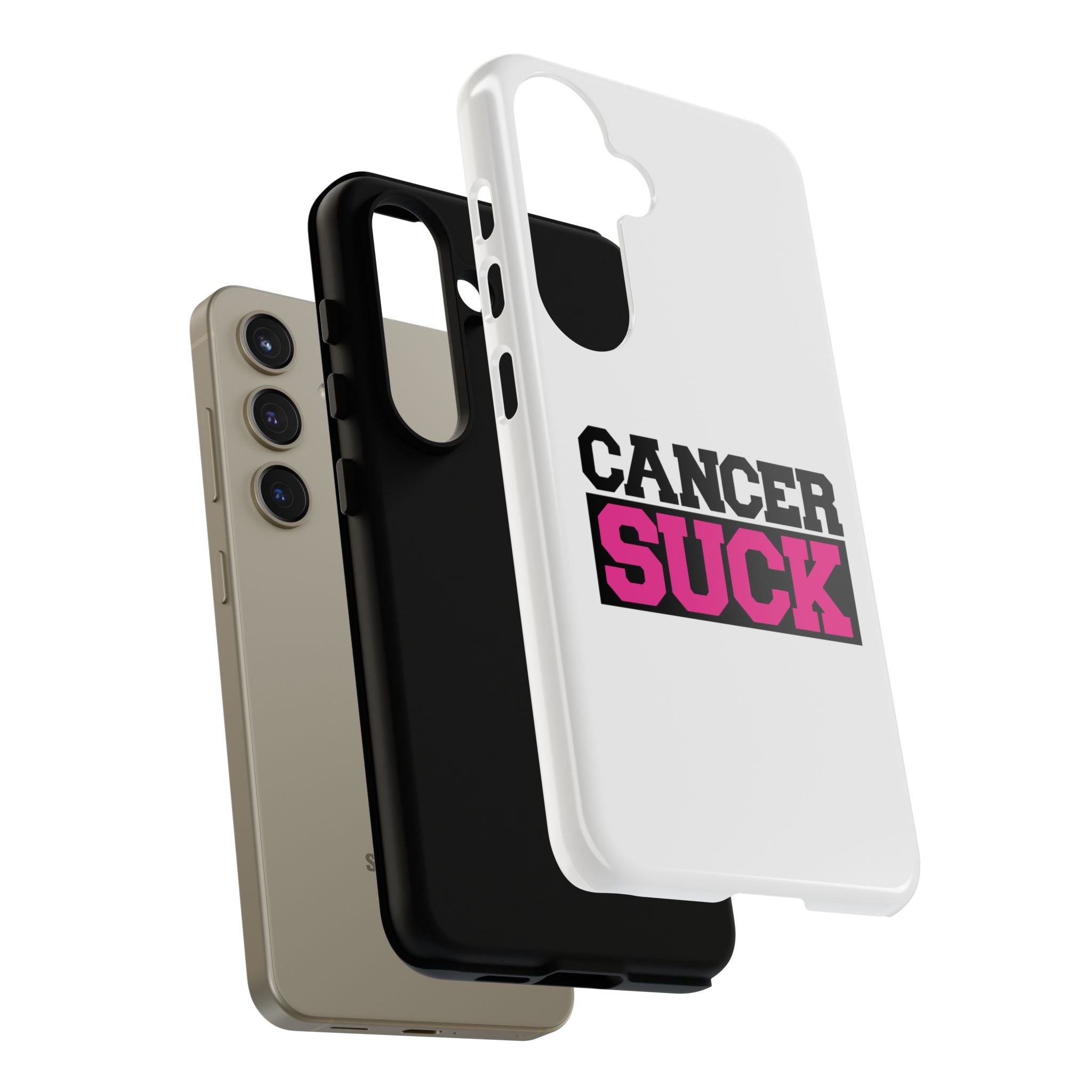 Phone Case — "Cancer Suck" Pink Awareness Tough Case