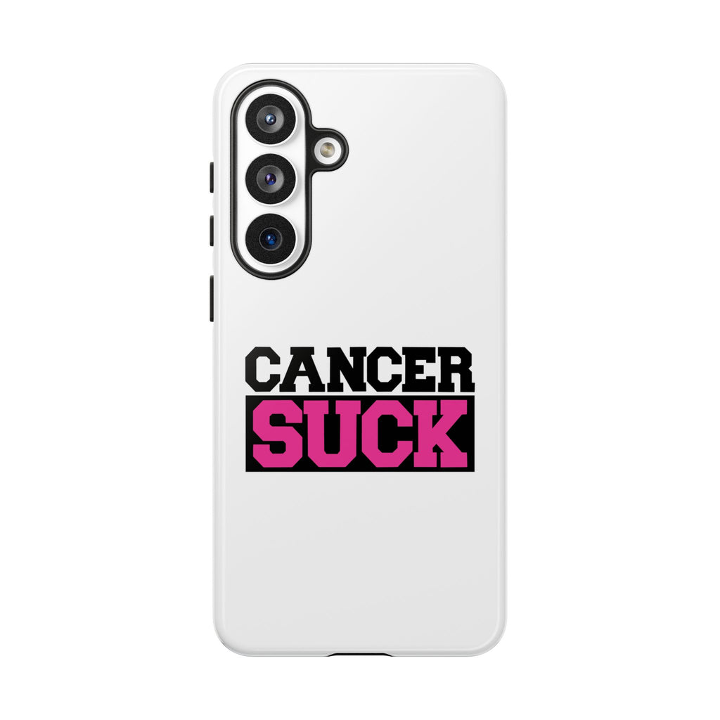 Phone Case — "Cancer Suck" Pink Awareness Tough Case