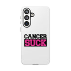 Phone Case — "Cancer Suck" Pink Awareness Tough Case