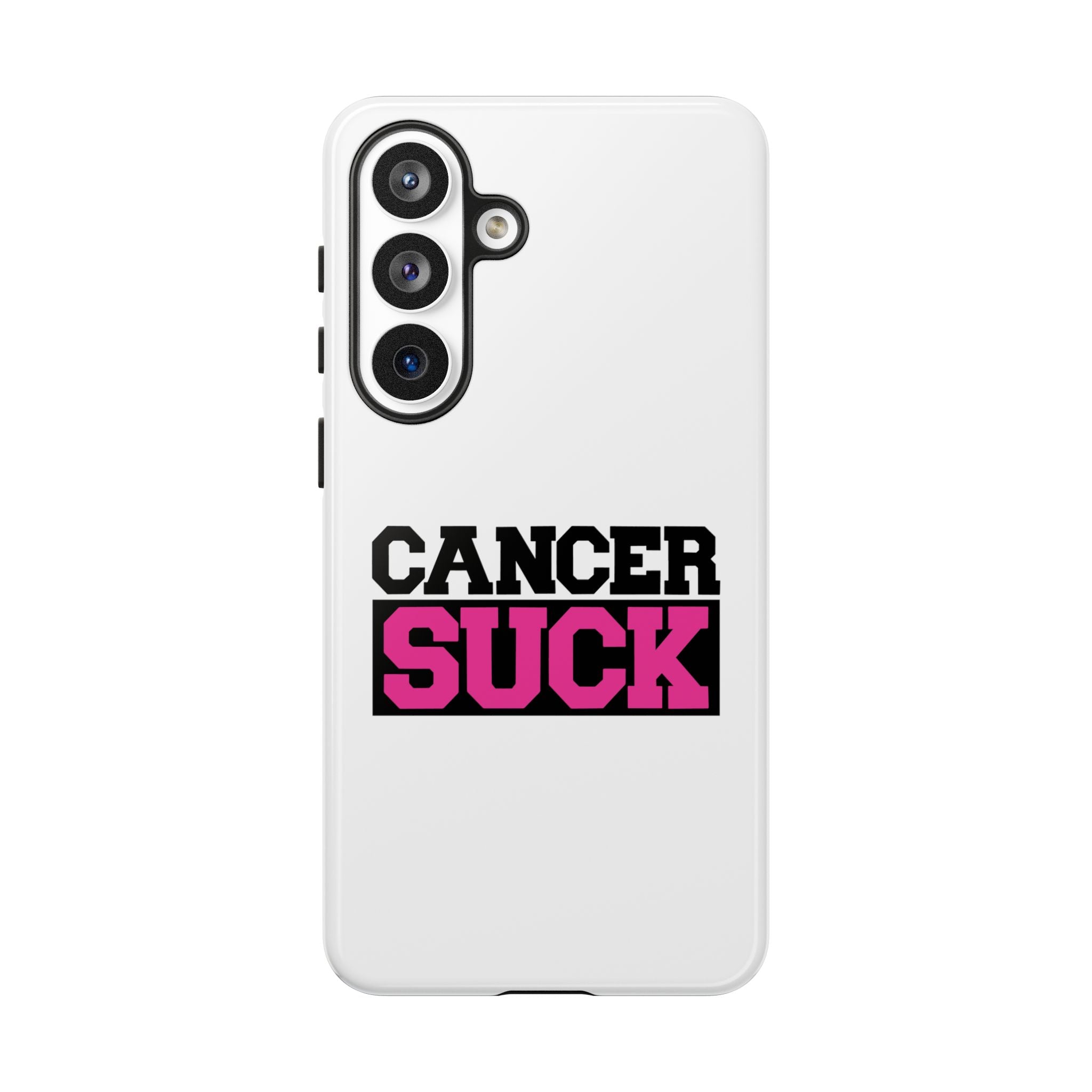 Phone Case — "Cancer Suck" Pink Awareness Tough Case