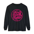 Breast Cancer Awareness Long Sleeve Tee - "For Every Fighter" Pink Ribbon