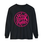 Breast Cancer Awareness Long Sleeve Tee - "For Every Fighter" Pink Ribbon