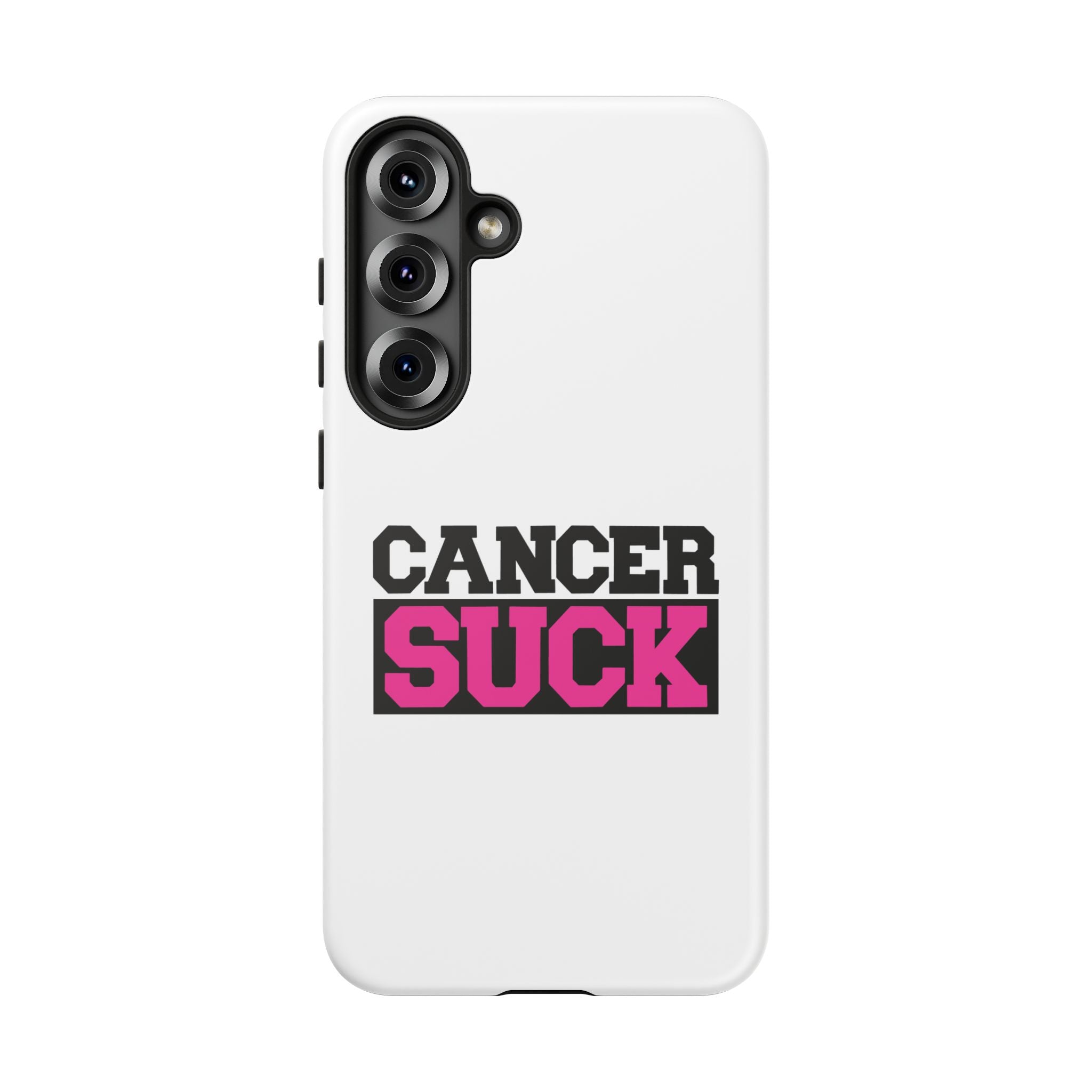 Phone Case — "Cancer Suck" Pink Awareness Tough Case