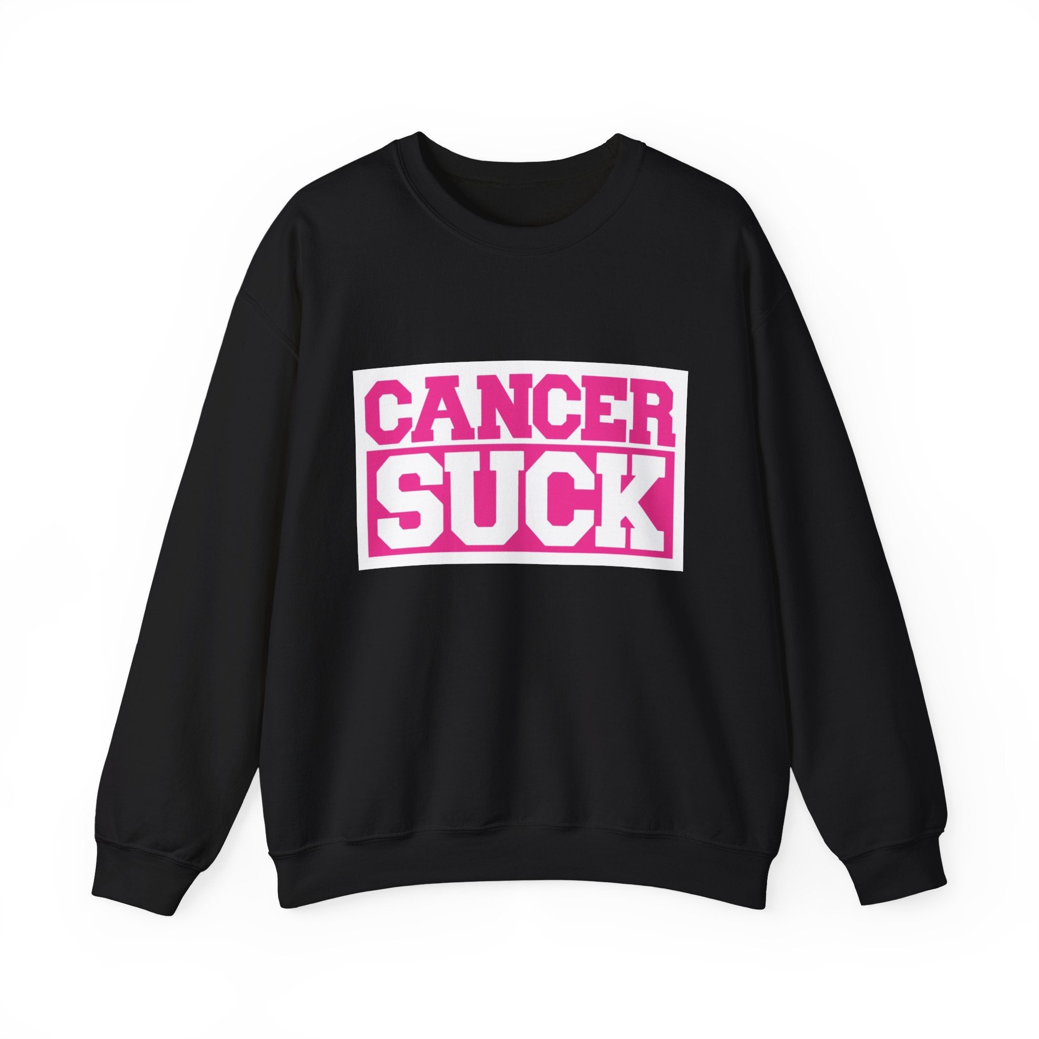 Cancer Suck Crewneck Sweatshirt — Pink Awareness Pullover for Survivors & Supporters