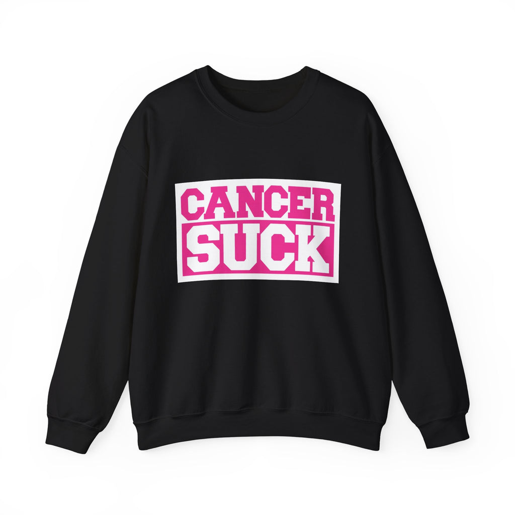 Cancer Suck Crewneck Sweatshirt — Pink Awareness Pullover for Survivors & Supporters