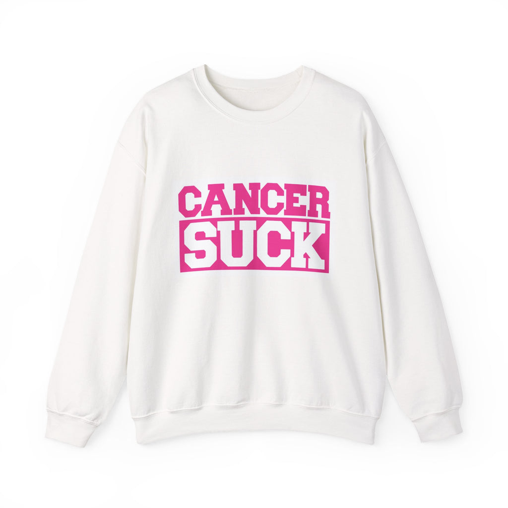 Cancer Suck Crewneck Sweatshirt — Pink Awareness Pullover for Survivors & Supporters