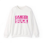 Cancer Suck Crewneck Sweatshirt — Pink Awareness Pullover for Survivors & Supporters