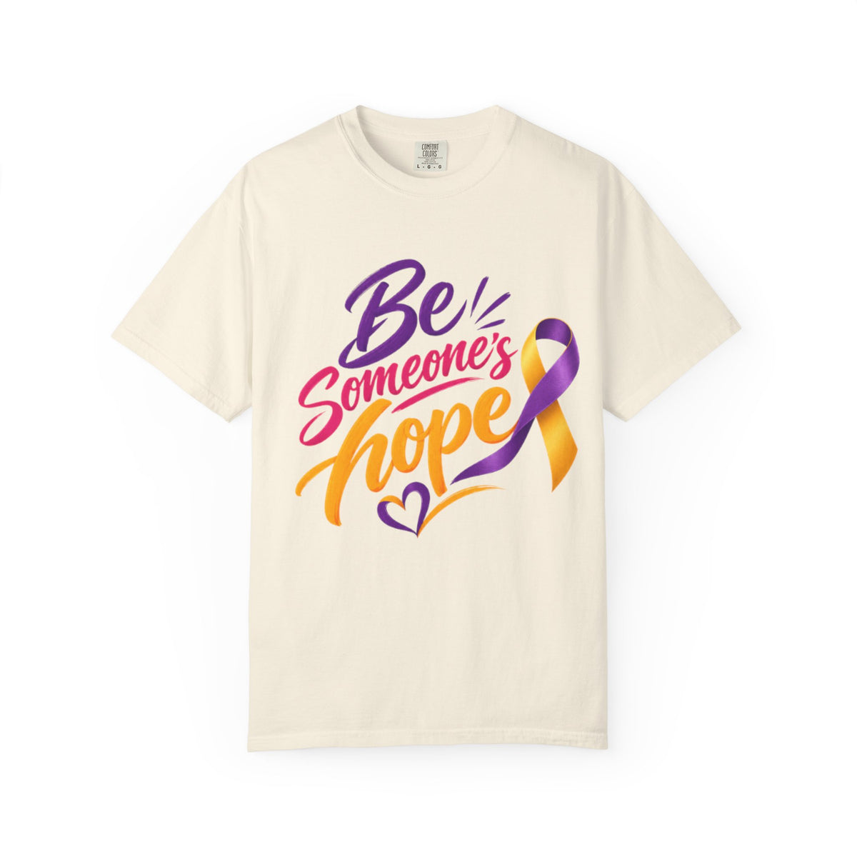 Be Someone's Hope T-Shirt — Purple & Gold Awareness Ribbon Tee