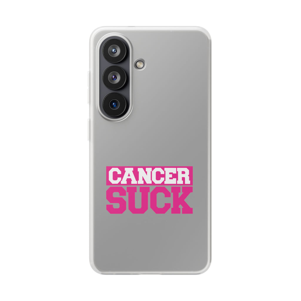 Phone Case — "Cancer Suck" Pink Awareness Flexi Case