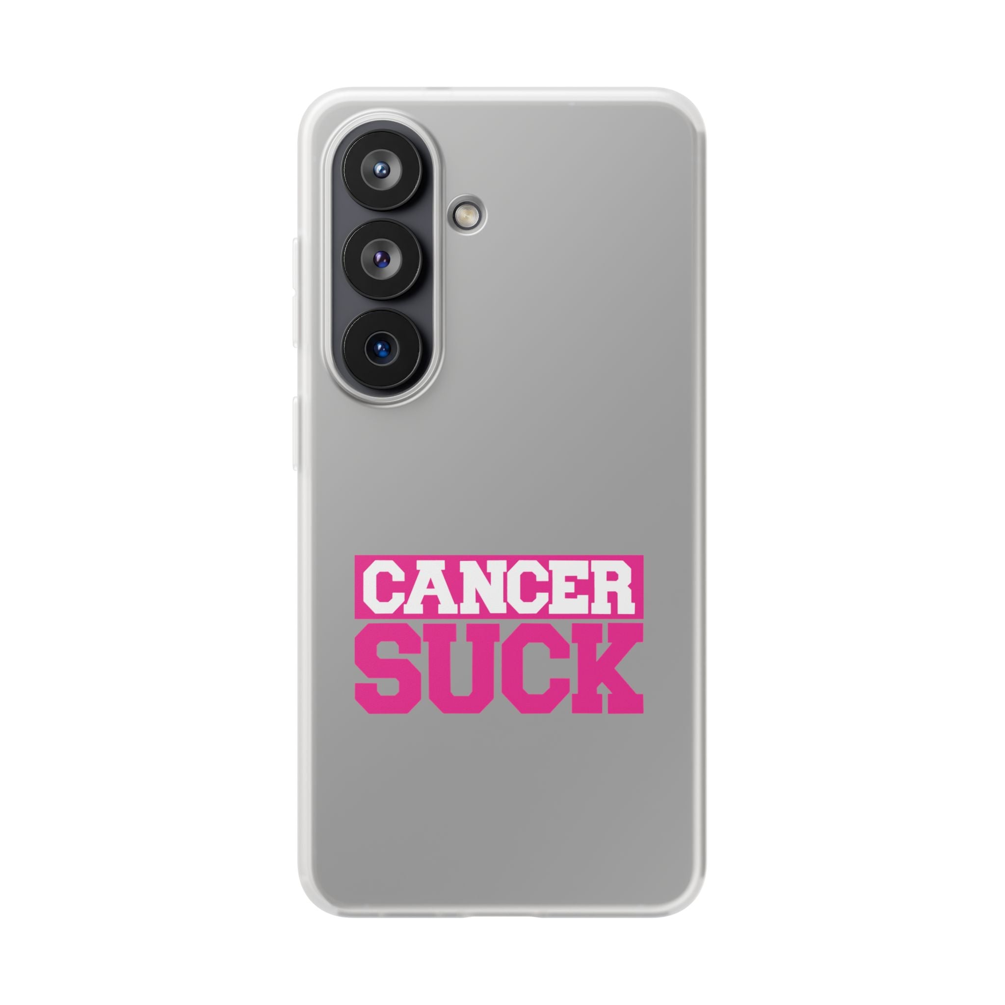 Phone Case — "Cancer Suck" Pink Awareness Flexi Case